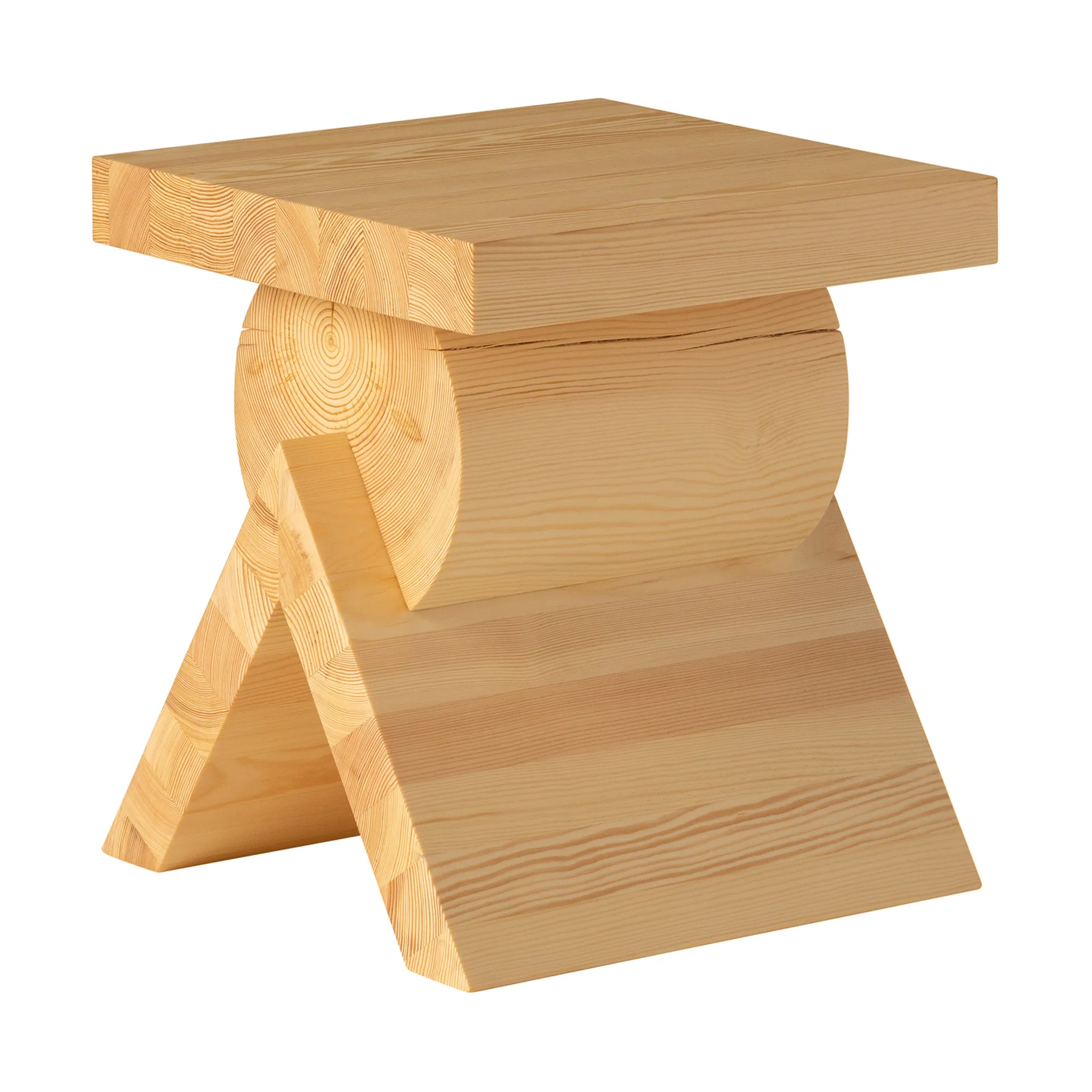 006 AA Side Table bijzettafel, Mat geolied en gewaxt grenen, 40x40x45 cm Vaarnii