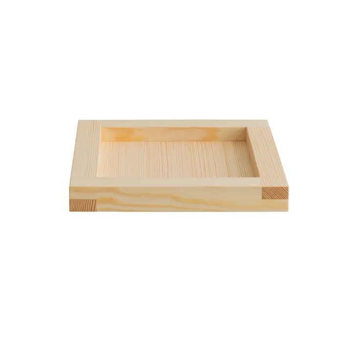 009 Tray dienblad - Geoliede was, grenen, 33x33x6 cm - Vaarnii