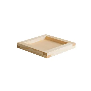 009 Tray dienblad - Geoliede was, grenen, 33x33x6 cm - Vaarnii