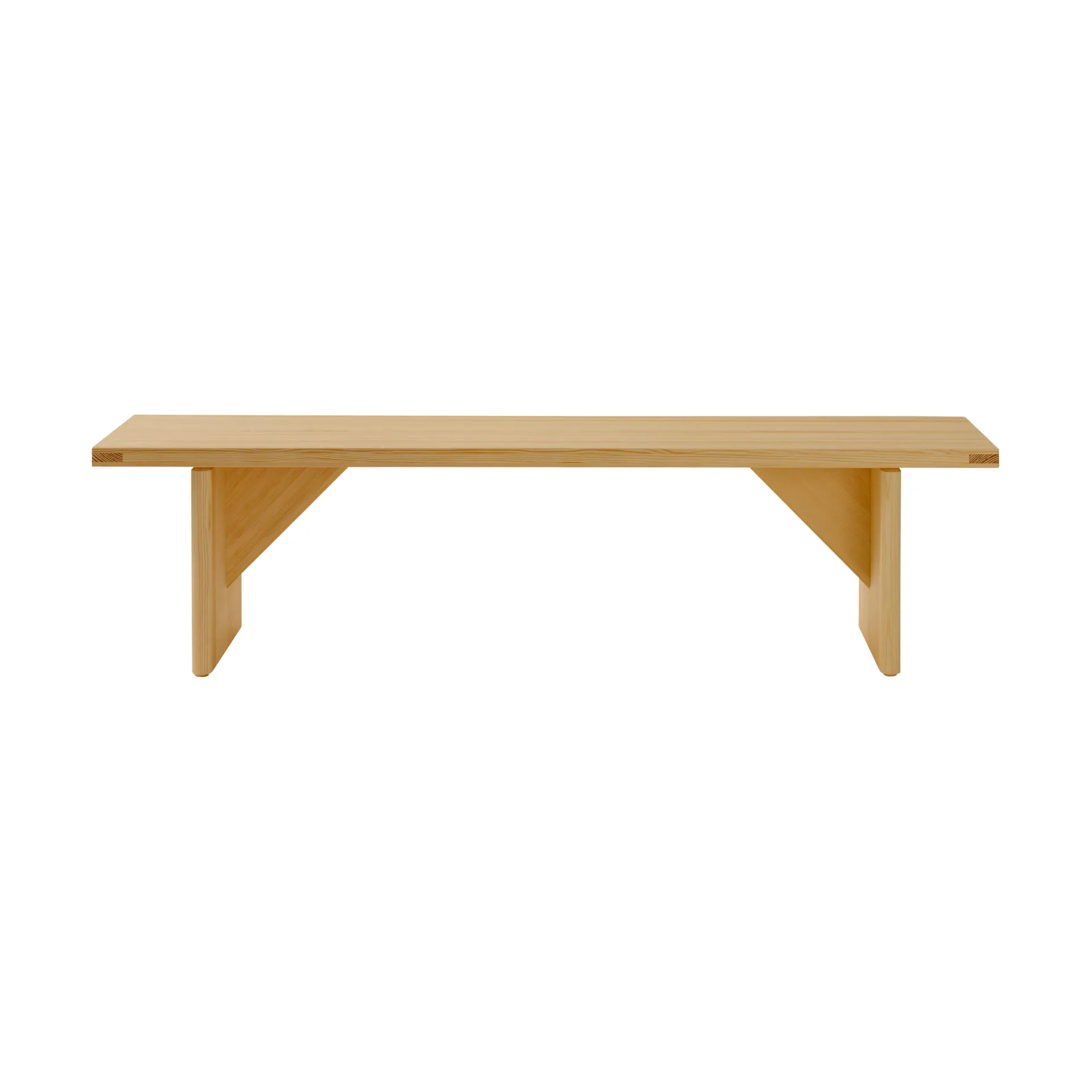012 Kolmio Bench bank, Mat geolied en gewaxt grenen, 176x42x45 cm Vaarnii