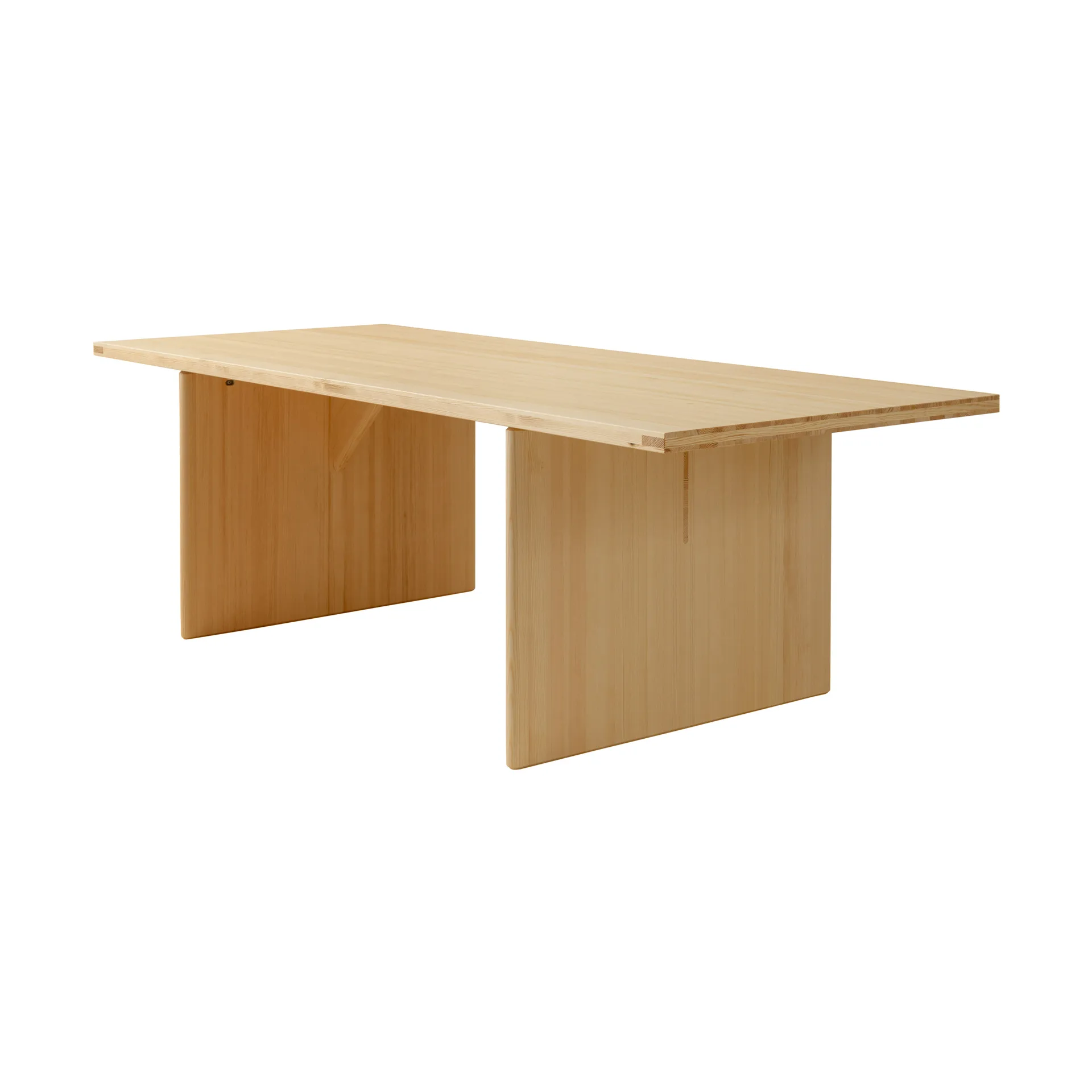 012 Kolmio Dining Table tafel, Mat geolied en gewaxt grenen, 227x95x72 cm Vaarnii