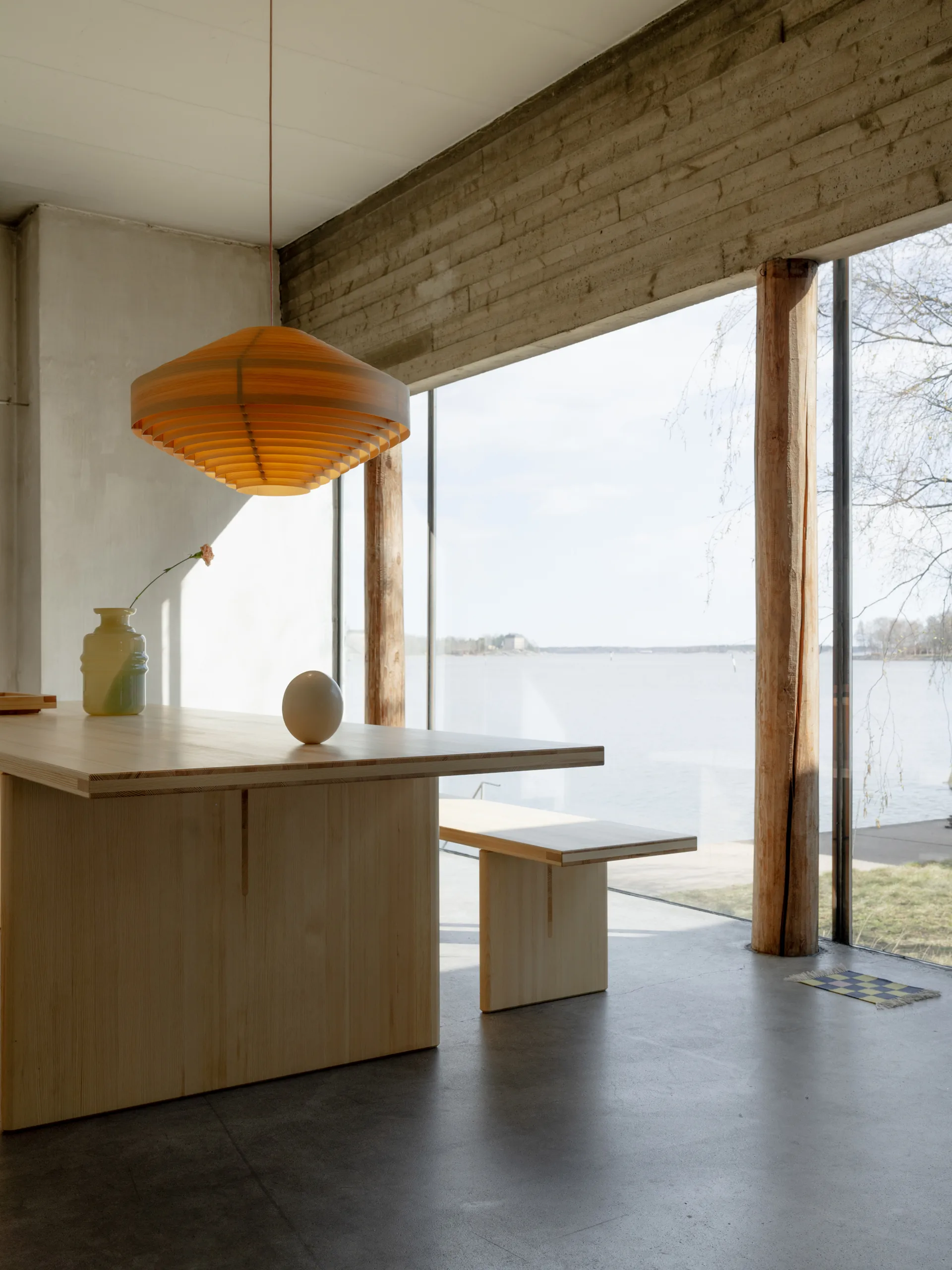 012 Kolmio Dining Table tafel, Mat geolied en gewaxt grenen, 305x99x72 cm Vaarnii