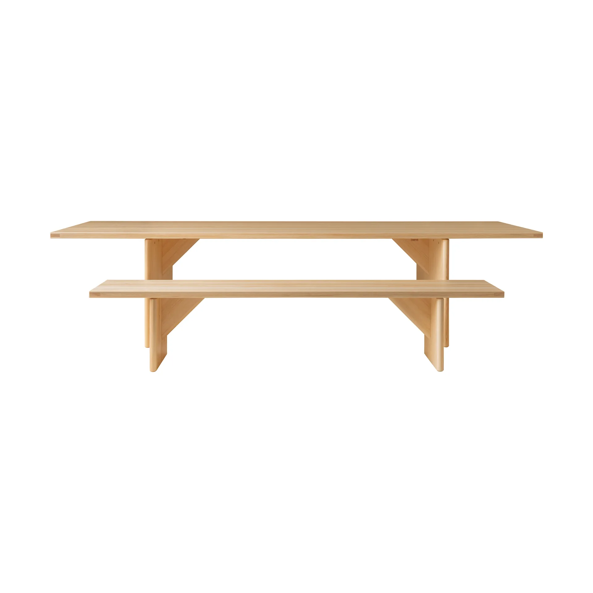 012 Kolmio Dining Table tafel, Mat geolied en gewaxt grenen, 305x99x72 cm Vaarnii