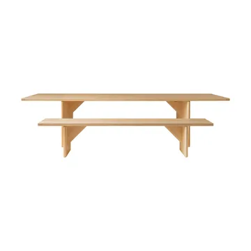 012 Kolmio Dining Table tafel - Mat geolied en gewaxt grenen, 305x99x72 cm - Vaarnii