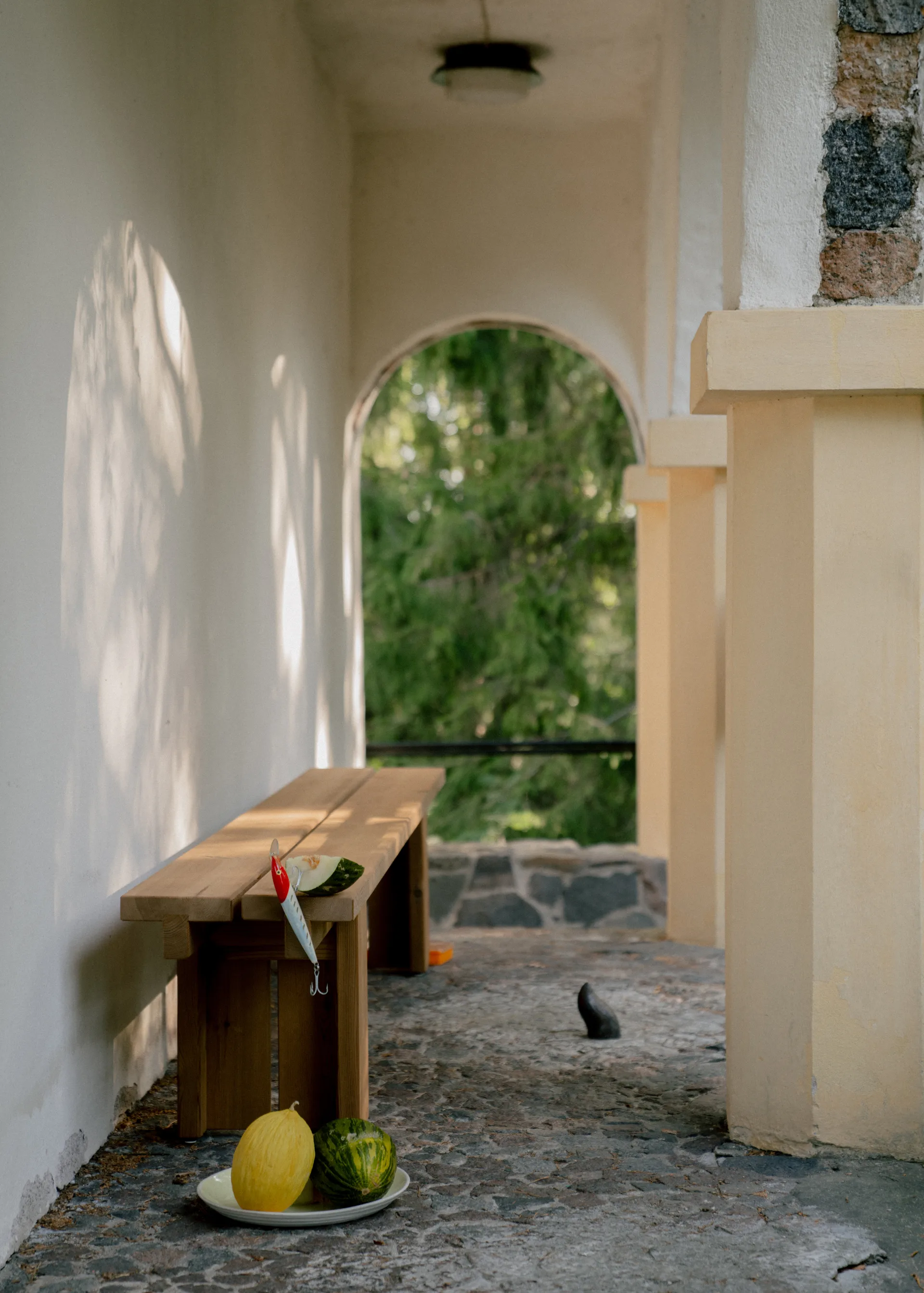 013 Osa Outdoor Bench bank, Warmtebehandeld grenen, 182x37x49 cm Vaarnii