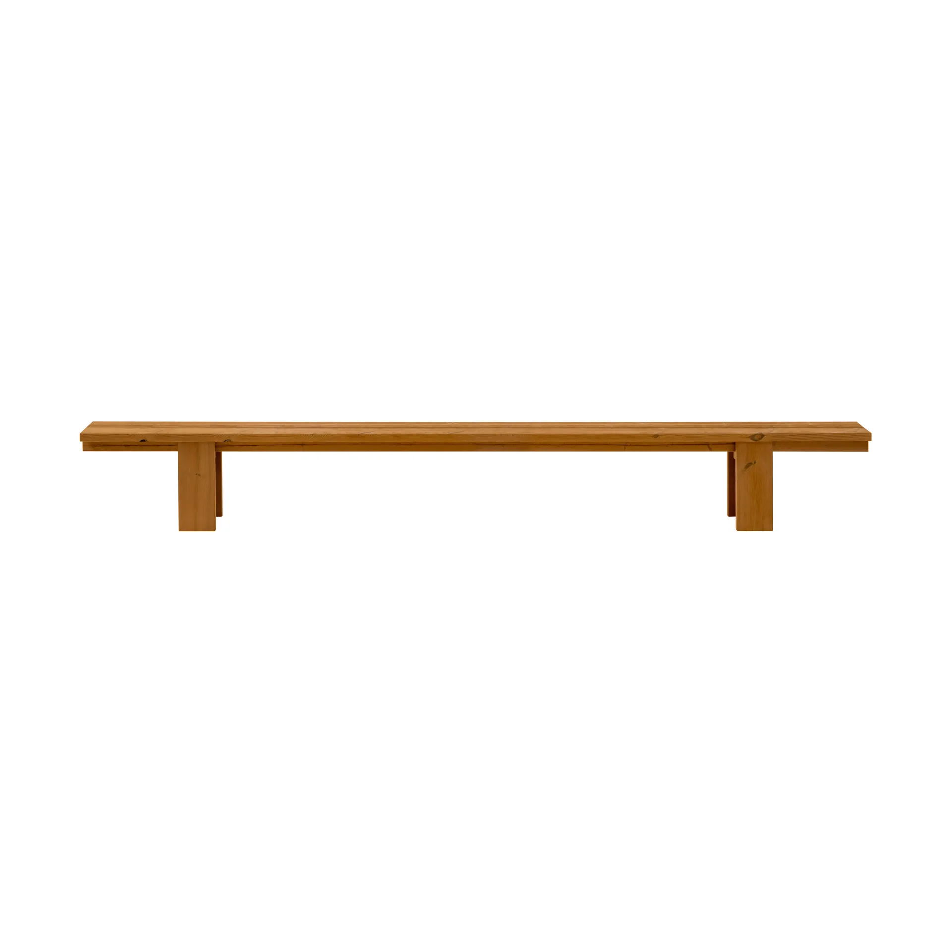 013 Osa Outdoor Bench bank, Warmtebehandeld grenen, 333x37x49 cm Vaarnii