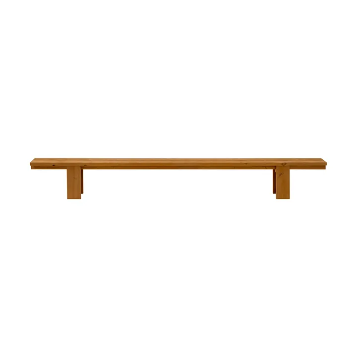 013 Osa Outdoor Bench bank - Warmtebehandeld grenen, 333x37x49 cm - Vaarnii