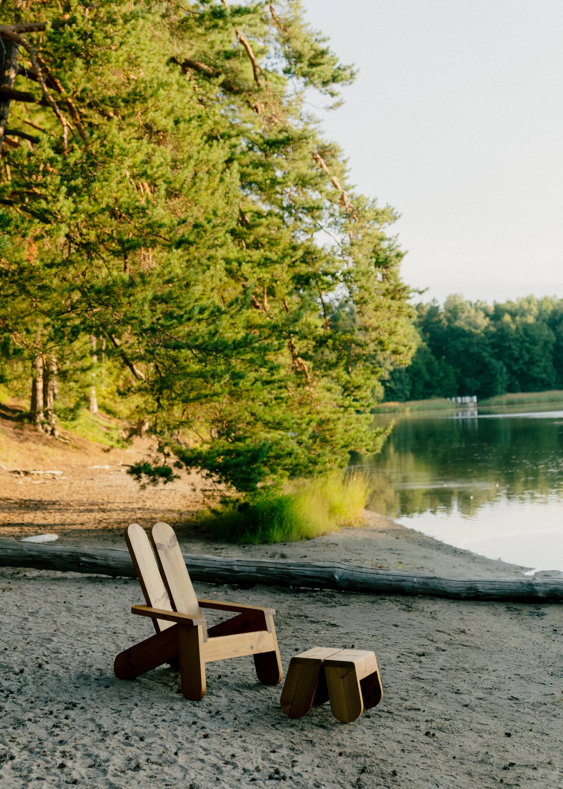 015 Peace Outdoor Foot Stool voetenbank, Warmtebehandeld grenen Vaarnii