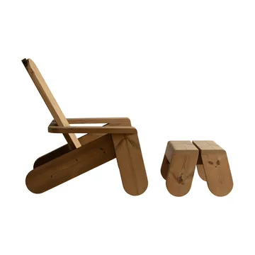 015 Peace Outdoor Lounge Chair loungestoel - Warmtebehandeld grenen - Vaarnii