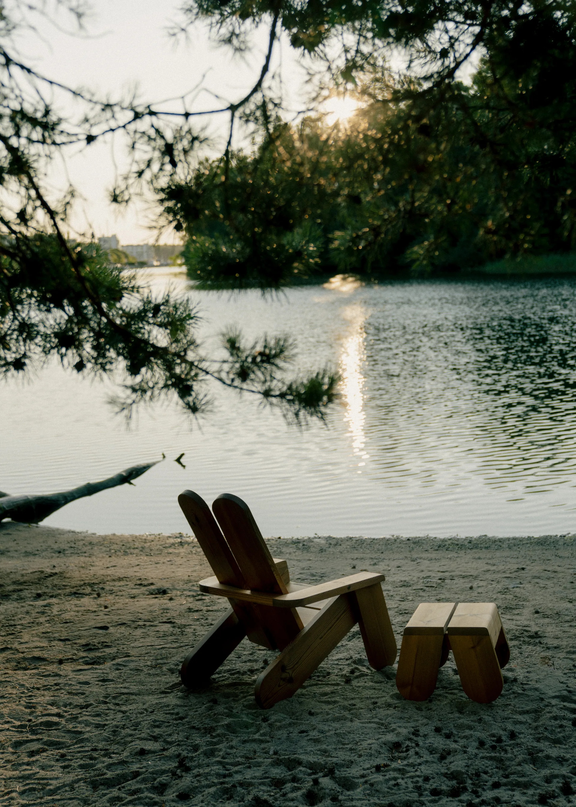 015 Peace Outdoor Lounge Chair loungestoel, Warmtebehandeld grenen Vaarnii