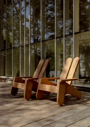 015 Peace Outdoor Lounge Chair loungestoel - Warmtebehandeld grenen - Vaarnii