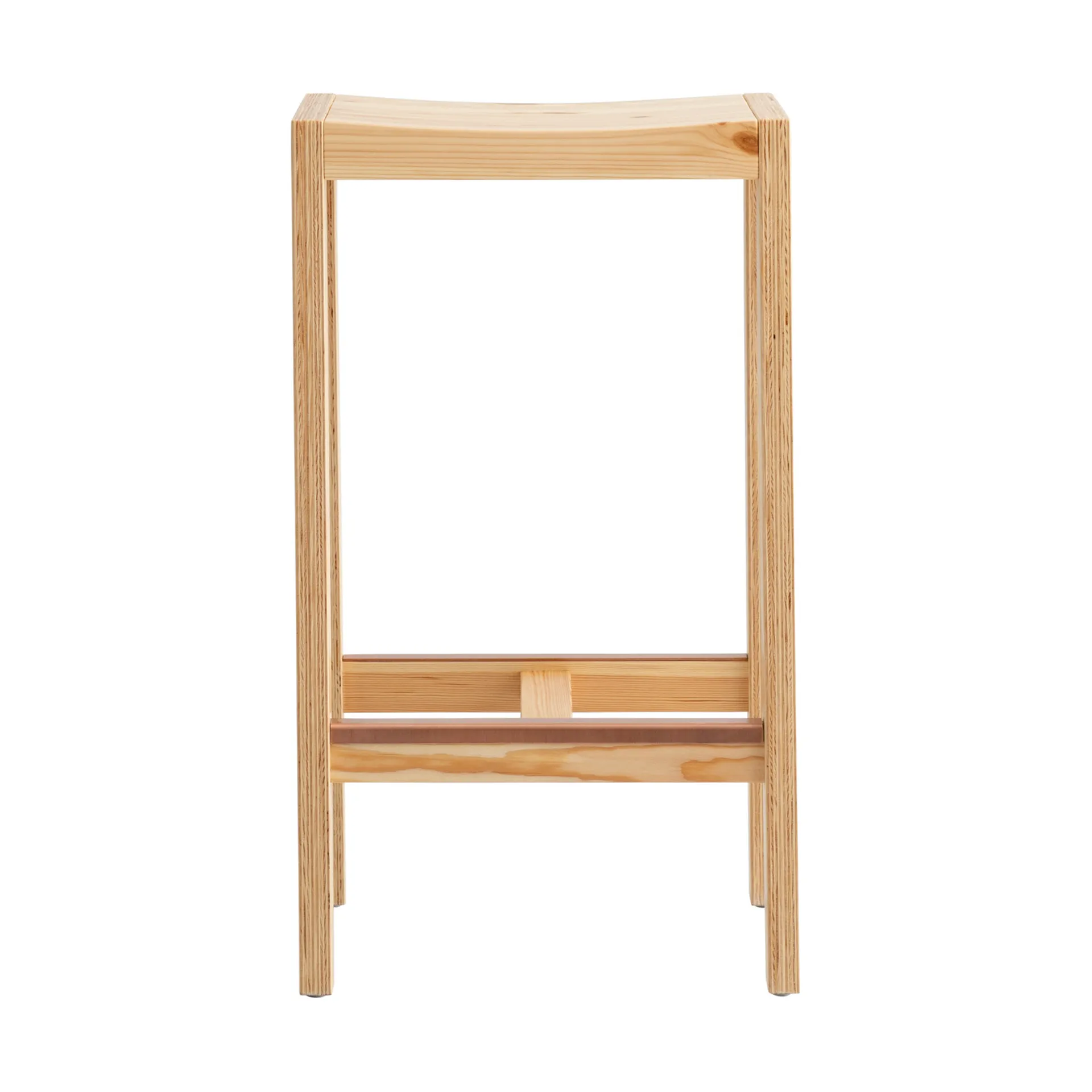 016 Maasto Bar Stool barkruk, Mat geolied en gewaxt grenen, 65 cm Vaarnii