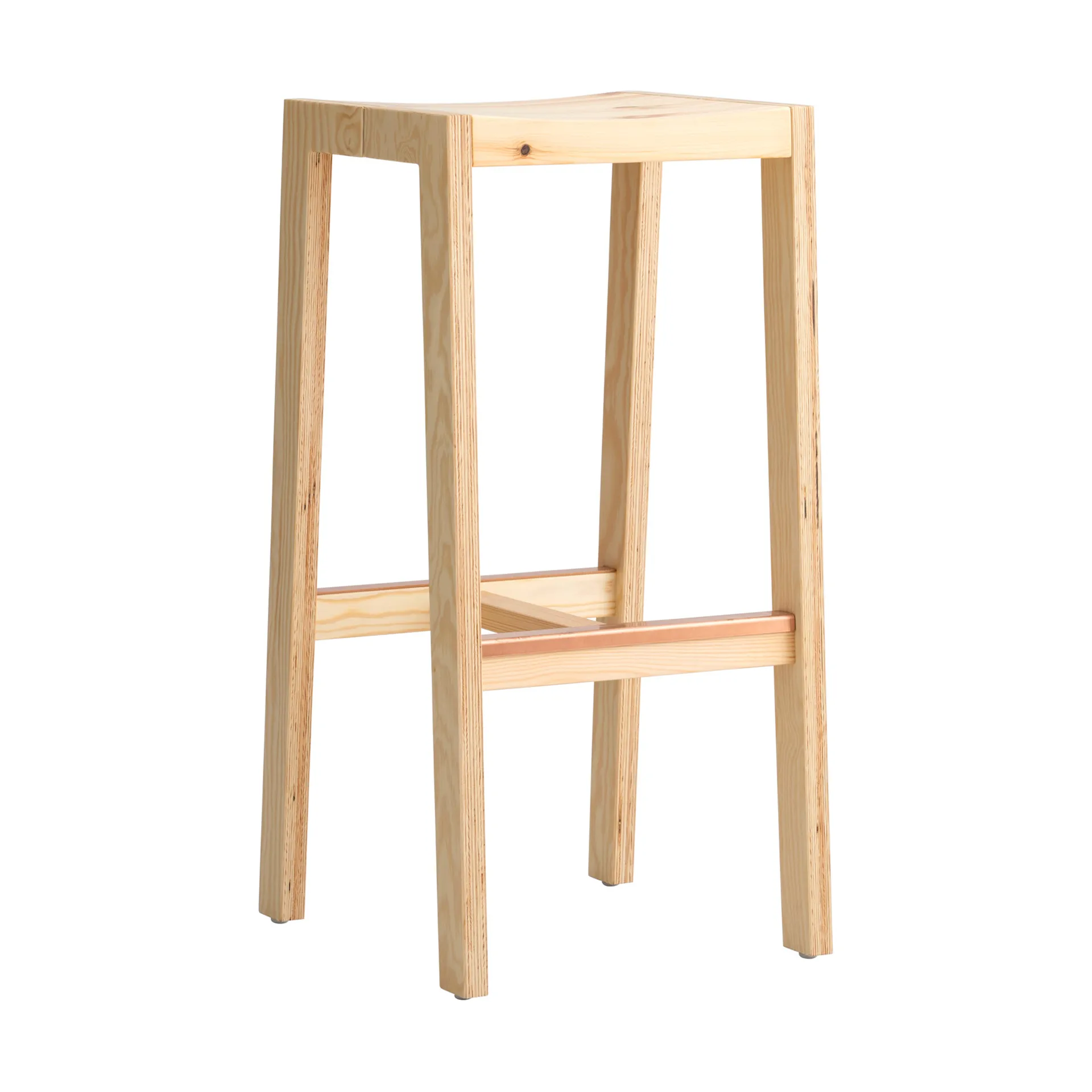 016 Maasto Bar Stool barkruk, Mat geolied en gewaxt grenen, 75 cm Vaarnii