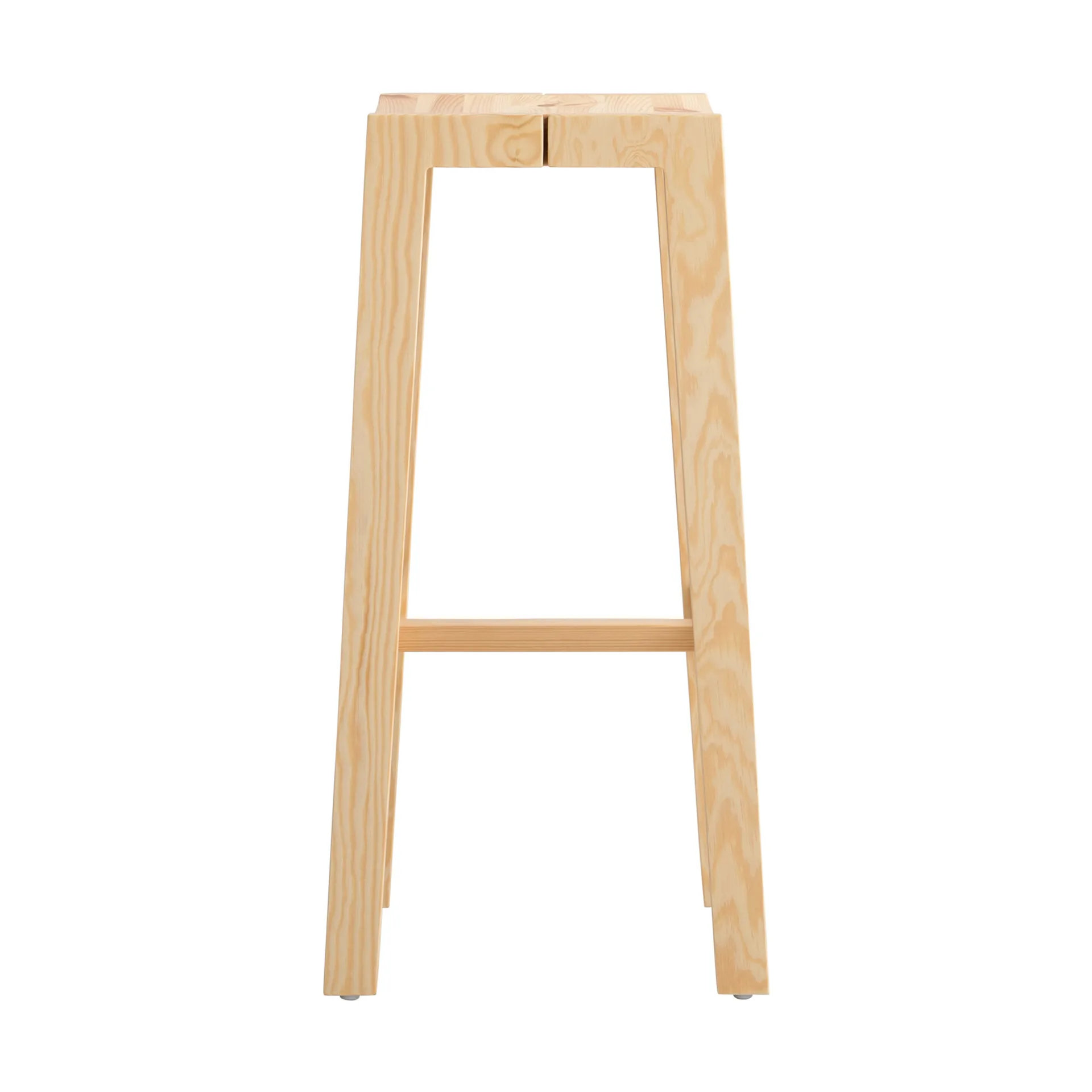 016 Maasto Bar Stool barkruk, Mat geolied en gewaxt grenen, 75 cm Vaarnii