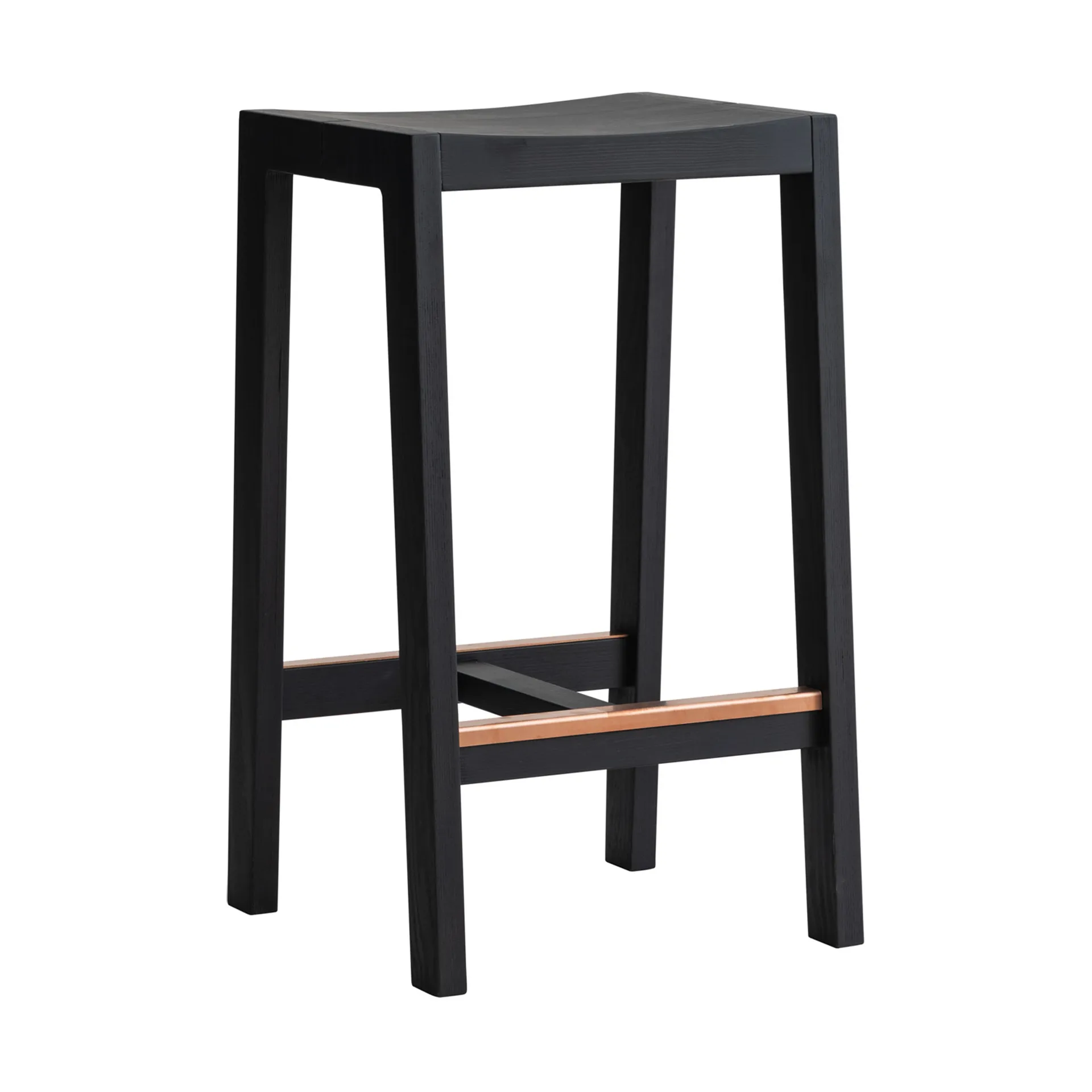 016 Maasto Bar Stool barkruk, Zwart gebeitst grenen, 65 cm Vaarnii
