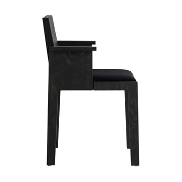 016 Maasto Dining Armchair armstoel - Zwart gebeitst grenen, gestoffeerde zitting zwart - Vaarnii