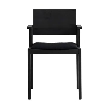 016 Maasto Dining Armchair armstoel - Zwart gebeitst grenen, gestoffeerde zitting zwart - Vaarnii