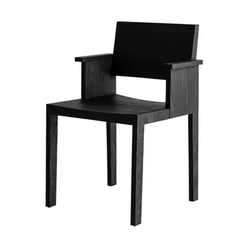 016 Maasto Dining Armchair armstoel - Zwart gebeitst grenen - Vaarnii