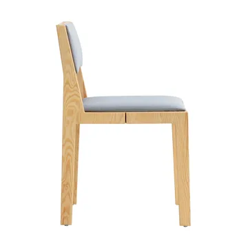 016 Maasto Dining Chair stoel - Mat geolied en gewaxt grenen, voorkant gestoffeerd grijs - Vaarnii