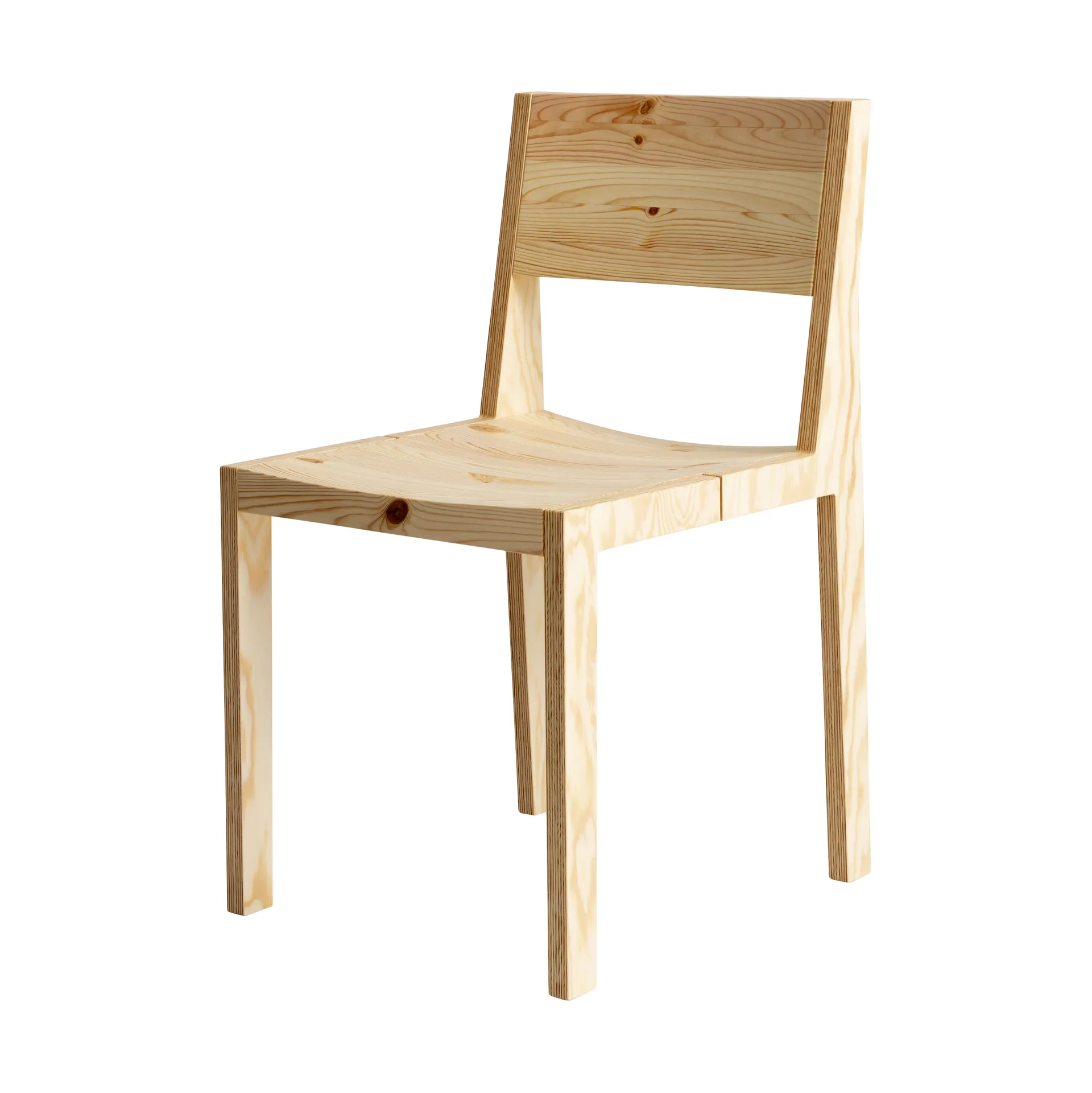 016 Maasto Dining Chair stoel, Mat geolied en gewaxt grenen Vaarnii