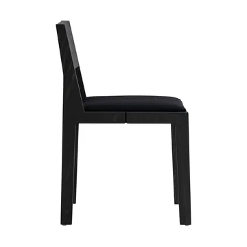 016 Maasto Dining Chair stoel - Zwart gebeitst grenen, gestoffeerde zitting zwart - Vaarnii