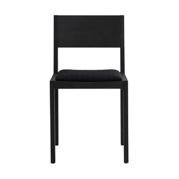 016 Maasto Dining Chair stoel - Zwart gebeitst grenen, gestoffeerde zitting zwart - Vaarnii