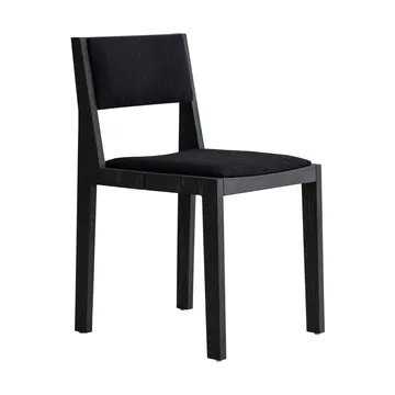 016 Maasto Dining Chair stoel - Zwart gebeitst grenen, voorkant gestoffeerd zwart - Vaarnii