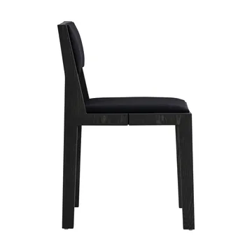 016 Maasto Dining Chair stoel - Zwart gebeitst grenen, voorkant gestoffeerd zwart - Vaarnii