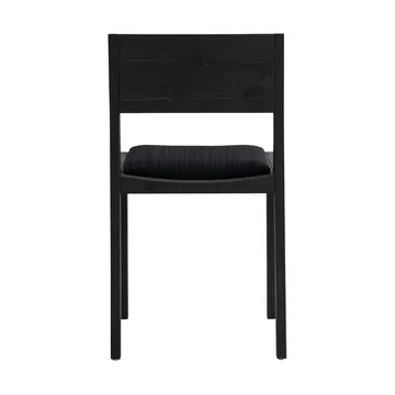 016 Maasto Dining Chair stoel - Zwart gebeitst grenen, voorkant gestoffeerd zwart - Vaarnii