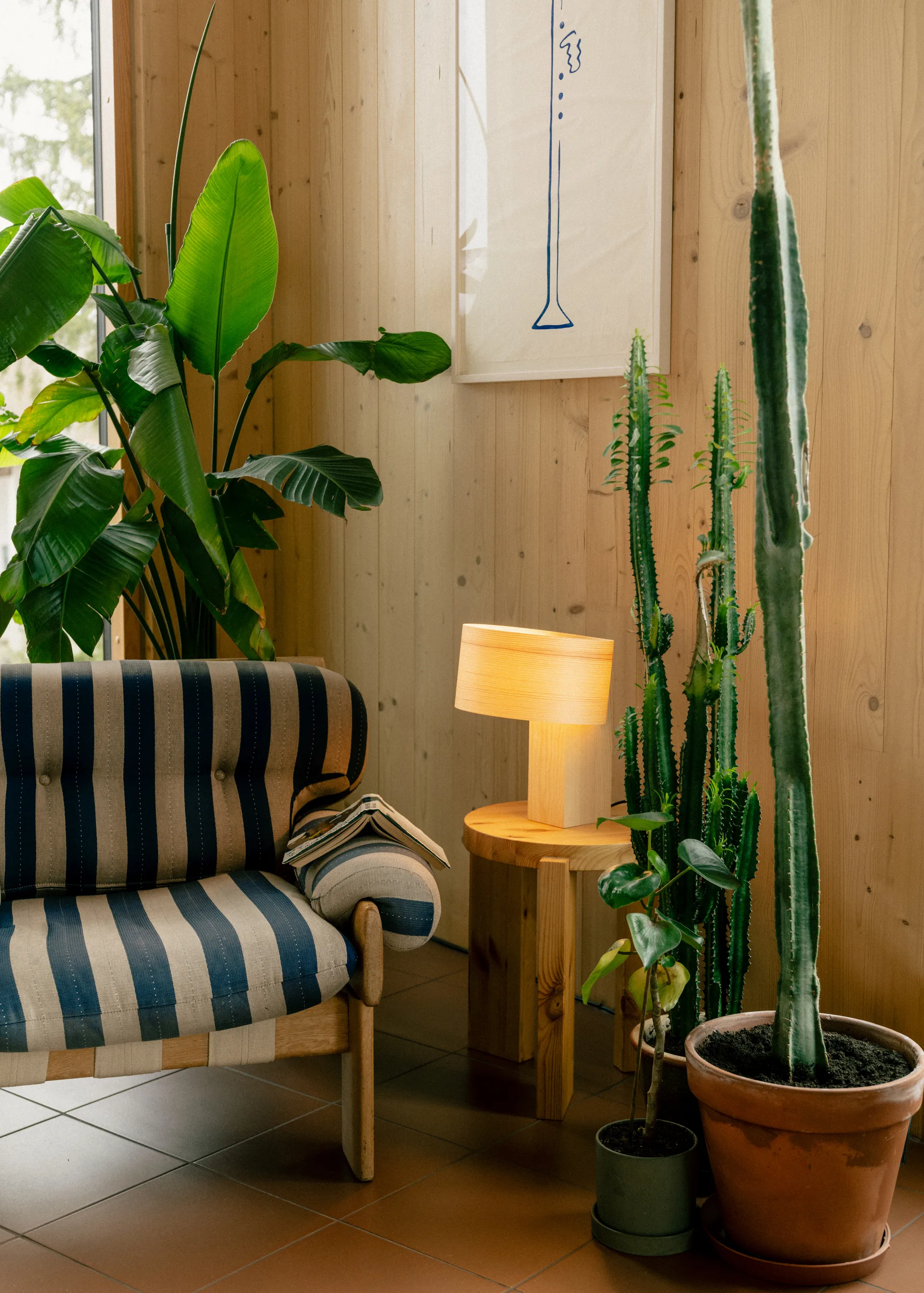 018 Hoop Table Lamp tafellamp, Mat geolied en gewaxt grenen, 23 cm Vaarnii