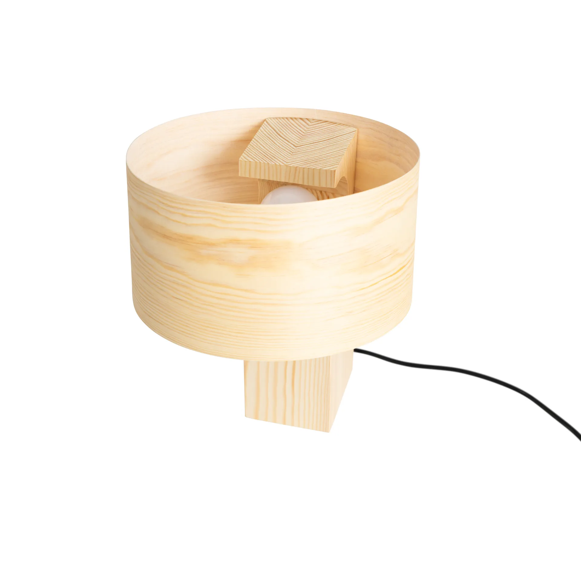 018 Hoop Table Lamp tafellamp, Mat geolied en gewaxt grenen, 34 cm Vaarnii