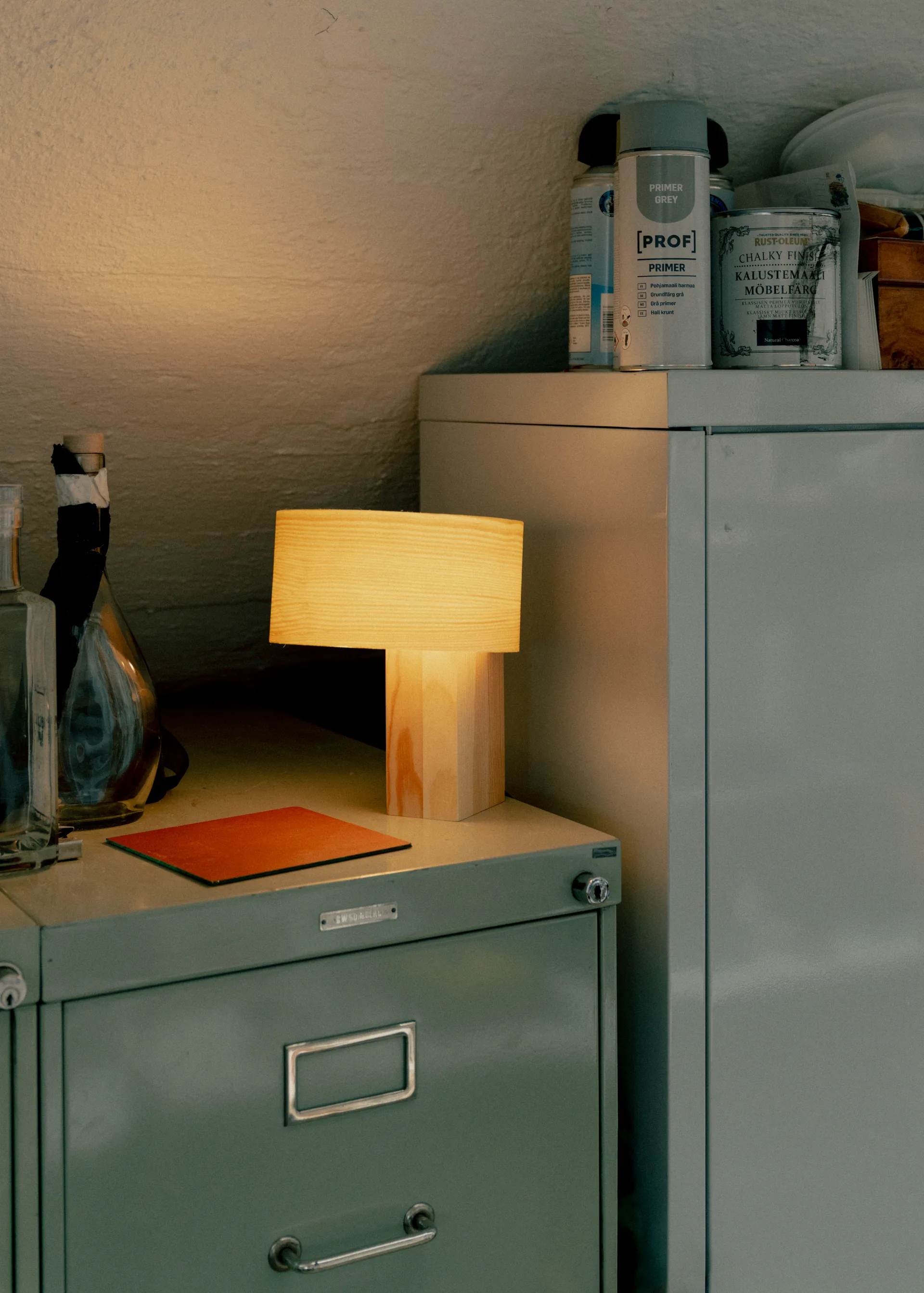 018 Hoop Table Lamp tafellamp, Mat geolied en gewaxt grenen, 34 cm Vaarnii