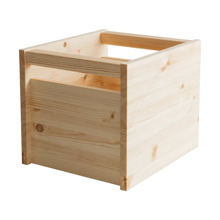 020 Koppa Crate opbergdoos - Oliegewaxte grenen, large 38x43x36 cm - Vaarnii
