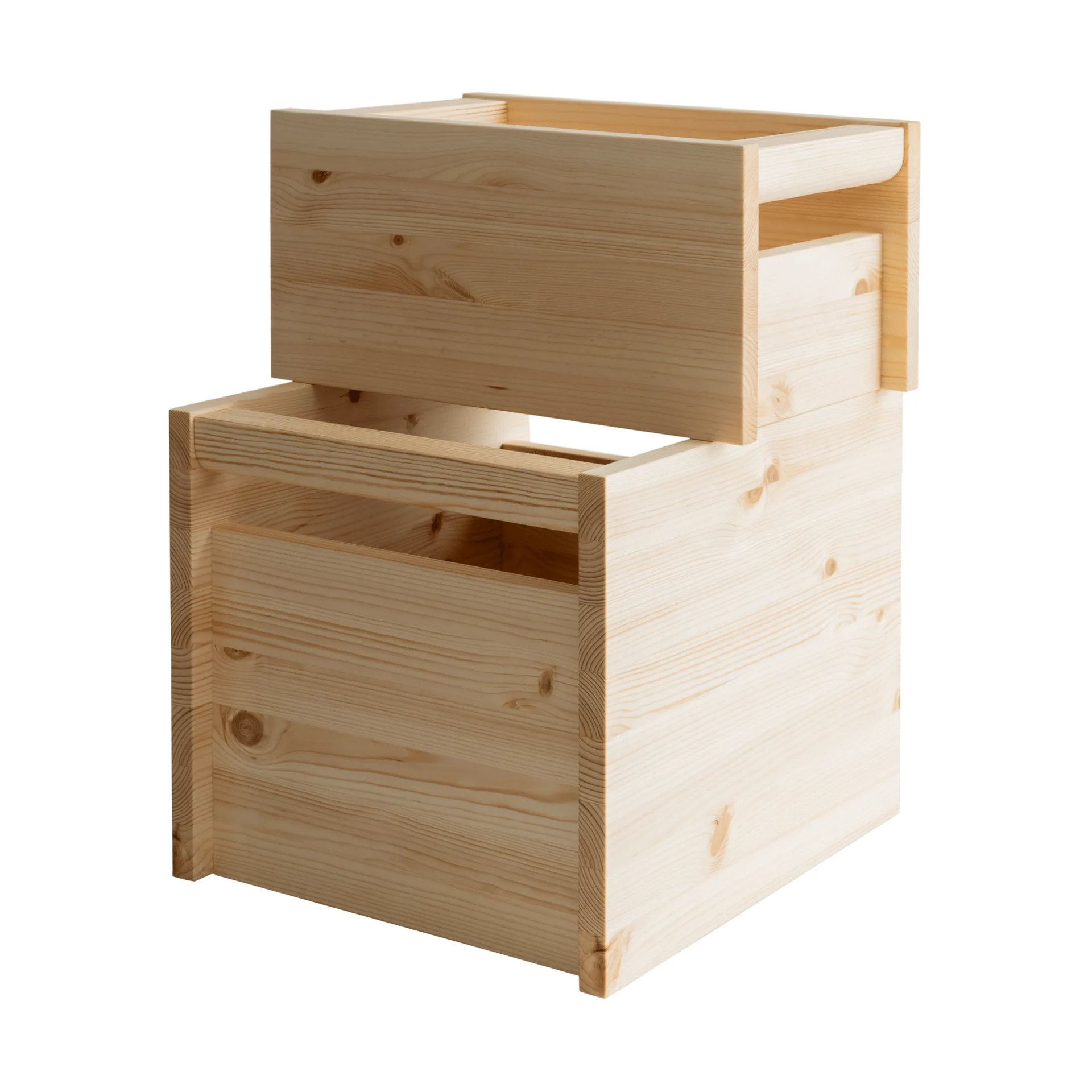 020 Koppa Crate opbergdoos, Oliegewaxte grenen, large 38x43x36 cm Vaarnii