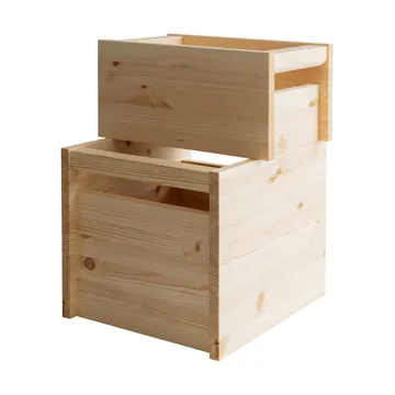 020 Koppa Crate opbergdoos - Oliegewaxte grenen, large 38x43x36 cm - Vaarnii