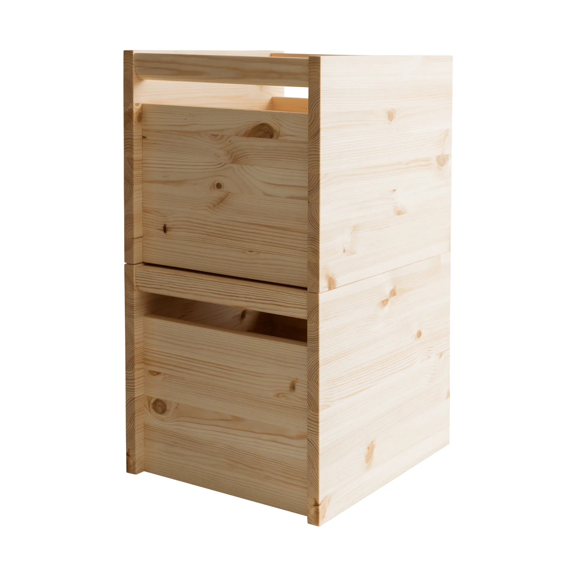020 Koppa Crate opbergdoos, Oliegewaxte grenen, large 38x43x36 cm Vaarnii