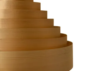 1001 Hans Pendant hanglamp - Mat geolied en gewaxt grenen, Ø38 cm - Vaarnii