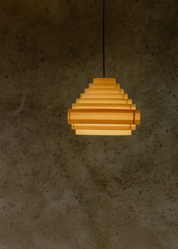 1001 Hans Pendant hanglamp - Mat geolied en gewaxt grenen, Ø38 cm - Vaarnii