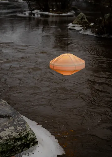 1001 Hans Pendant hanglamp - Mat geolied en gewaxt grenen, Ø38 cm - Vaarnii