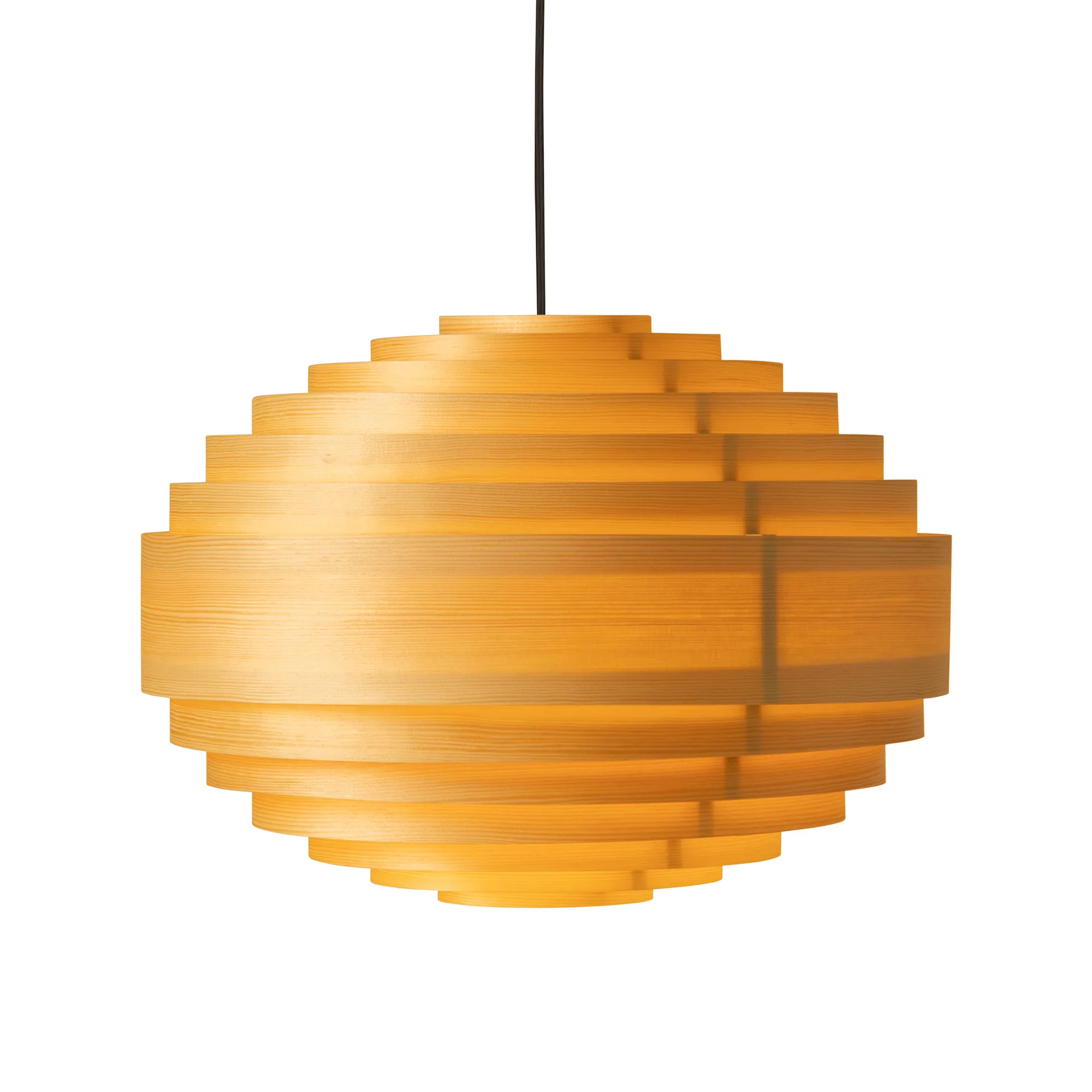 1002 Hans Pendant hanglamp, Mat geolied en gewaxt grenen, Ø46 cm Vaarnii