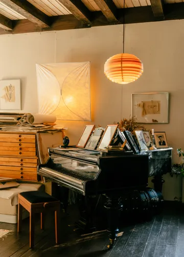 1002 Hans Pendant hanglamp - Mat geolied en gewaxt grenen, Ø46 cm - Vaarnii