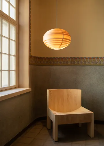 1002 Hans Pendant hanglamp - Mat geolied en gewaxt grenen, Ø46 cm - Vaarnii