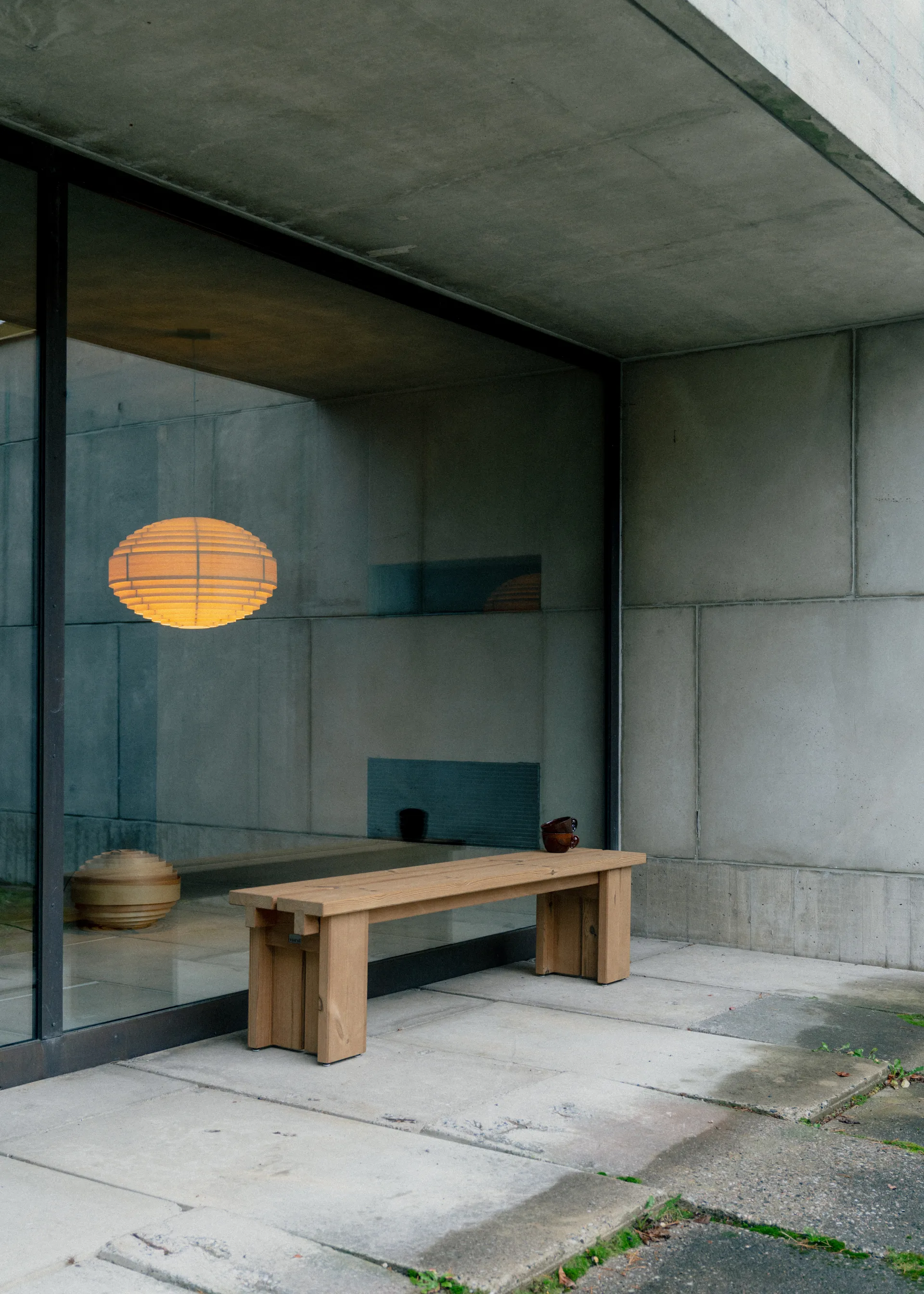 1002 Hans Pendant hanglamp, Mat geolied en gewaxt grenen, Ø46 cm Vaarnii