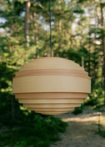1002 Hans Pendant hanglamp - Mat geolied en gewaxt grenen, Ø46 cm - Vaarnii