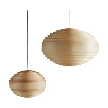 1002 Hans Pendant hanglamp - Mat geolied en gewaxt grenen, XL Ø70 cm - Vaarnii