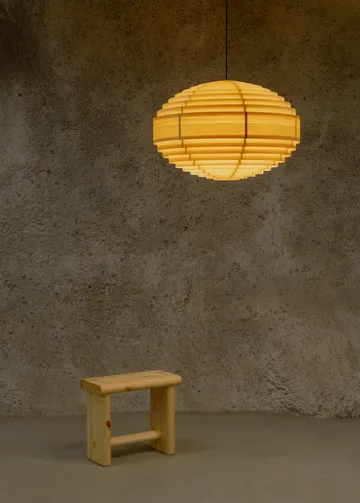 1002 Hans Pendant hanglamp - Mat geolied en gewaxt grenen, XL Ø70 cm - Vaarnii