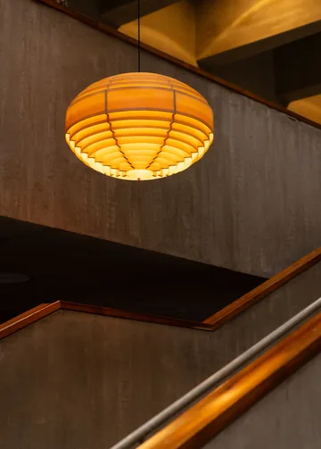 1002 Hans Pendant hanglamp - Mat geolied en gewaxt grenen, XL Ø70 cm - Vaarnii