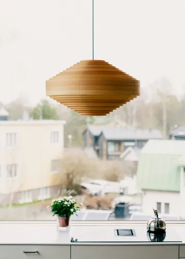 1003 Hans Pendant hanglamp - Mat geolied en gewaxt grenen, Ø60 cm - Vaarnii