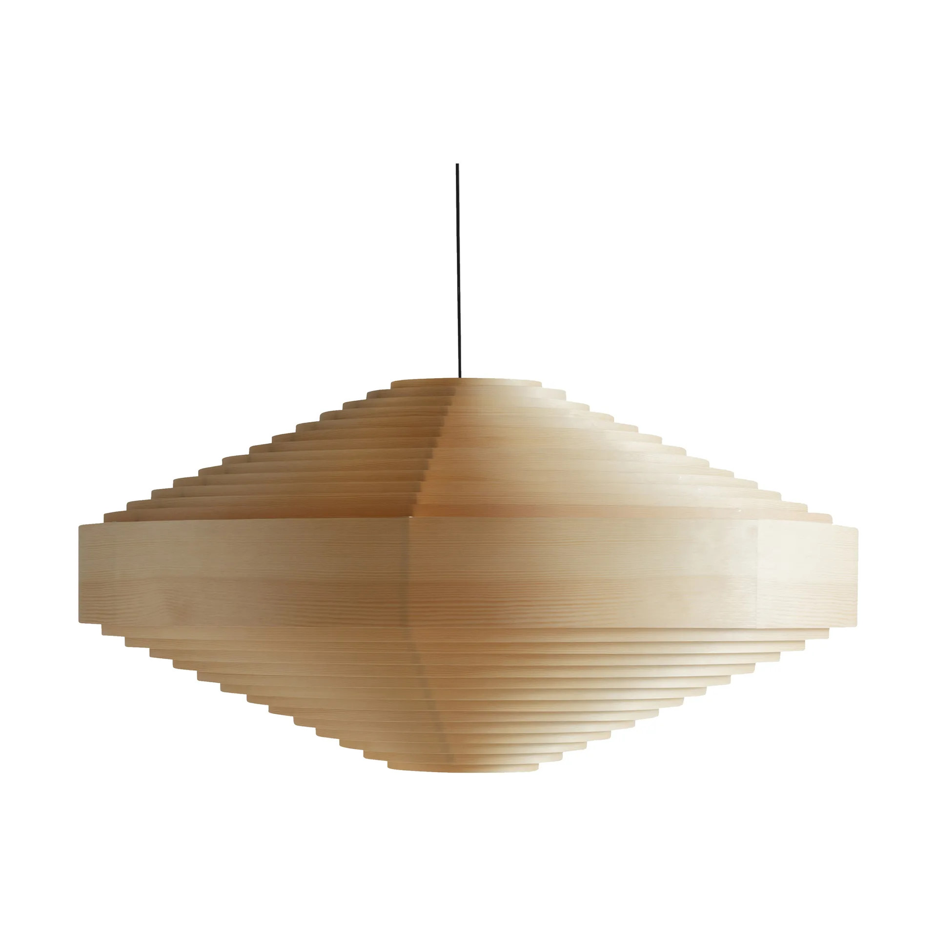 1003 Hans Pendant hanglamp, Mat geolied en gewaxt grenen, XL Ø90 cm Vaarnii