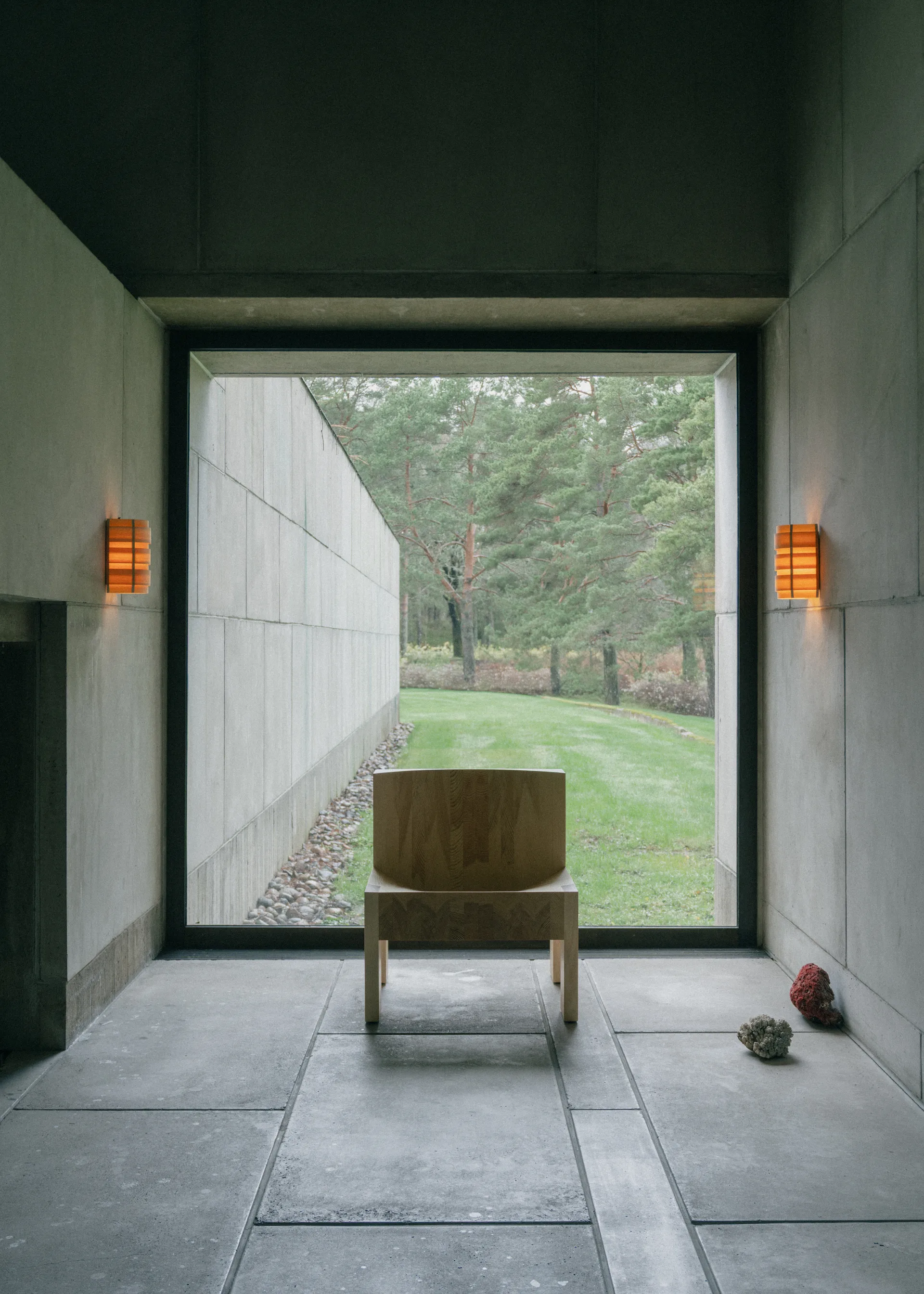 1004 Hans Wall Light wandlamp, Mat geolied en gewaxt grenen, 16x24 cm Vaarnii